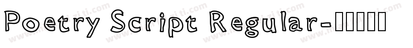 Poetry Script Regular字体转换